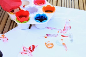 jelly paints and paper