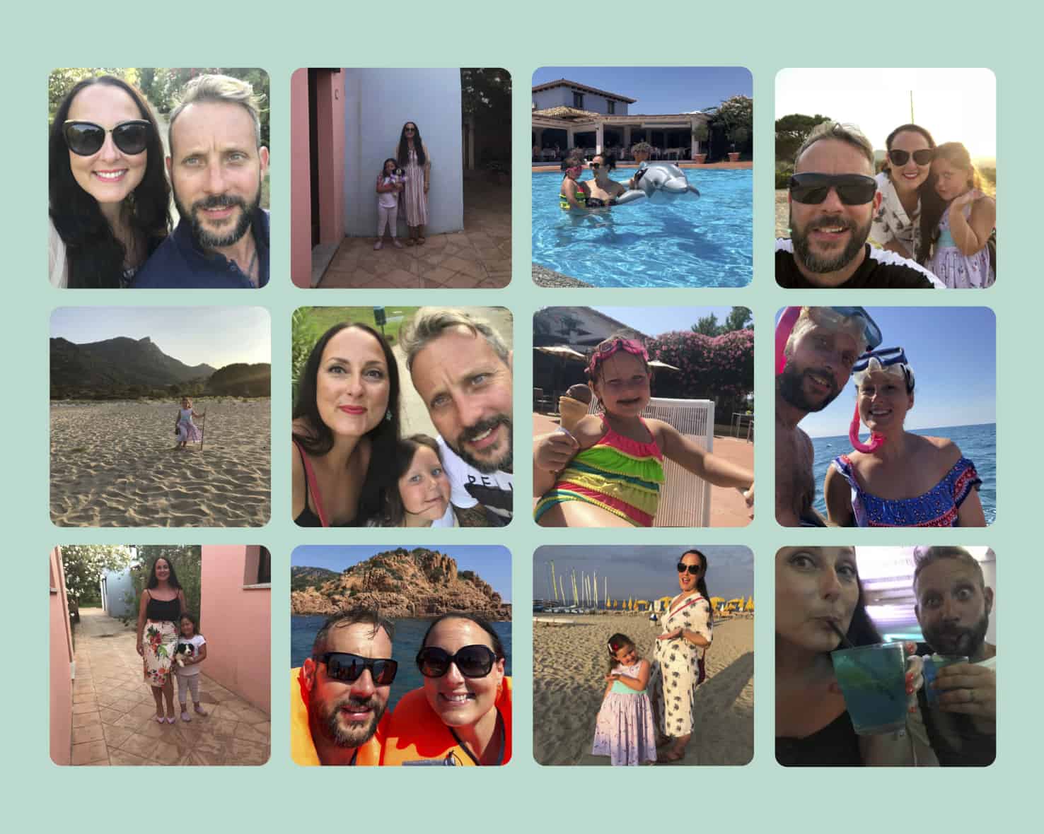 Collage of pictures from our holiday to Perdepera Beach Resort