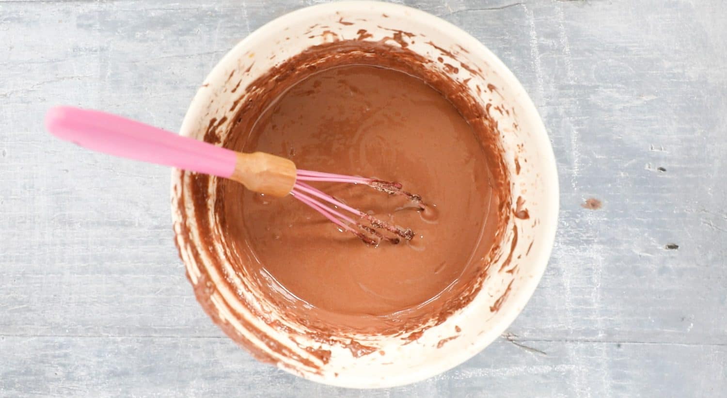 Chocolate poke cake mixture