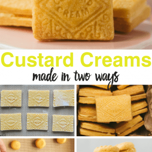Pinterest image for Custard Creams recipe