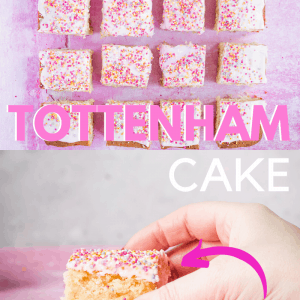 Pinterest image for Tottenham Cake recipe