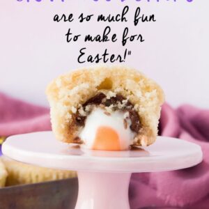 Pinterest image for creme egg duffins.